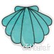 fisura. HM0830 Tapis de Bain Coquillage Turquoise Polyester rembourré et Support Anti-dérapant - B07NFVXT3G